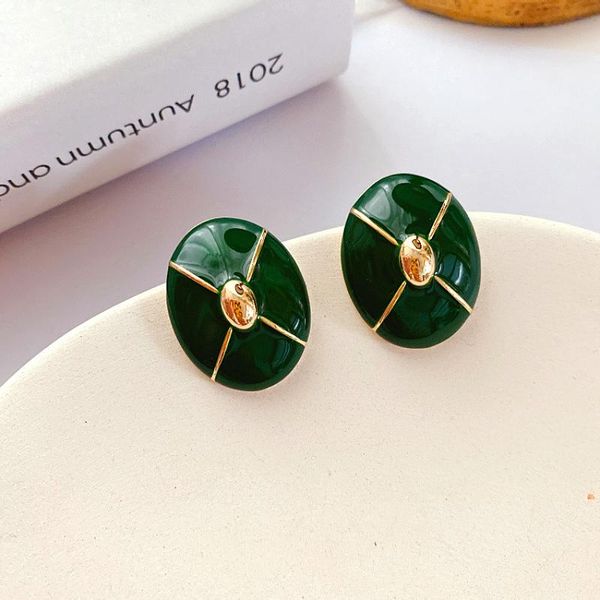 stud fw21 round enamel smart earrings for women girls vintage elegant charm party business zinc alloy handmade jewelry accessory, Golden;silver
stud fw21 round enamel smart earrings for women girls vintage elegant charm party business zinc alloy handmade jewelry accessory, Golden;silver