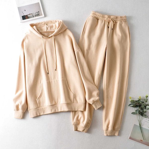 women's fleece basic sweatshirts suits solid casual sets pockets hoodies elastic waist harem pants 2 piece outfits female 210607, White
women's fleece basic sweatshirts suits solid casual sets pockets hoodies elastic waist harem pants 2 piece outfits female 210607, White