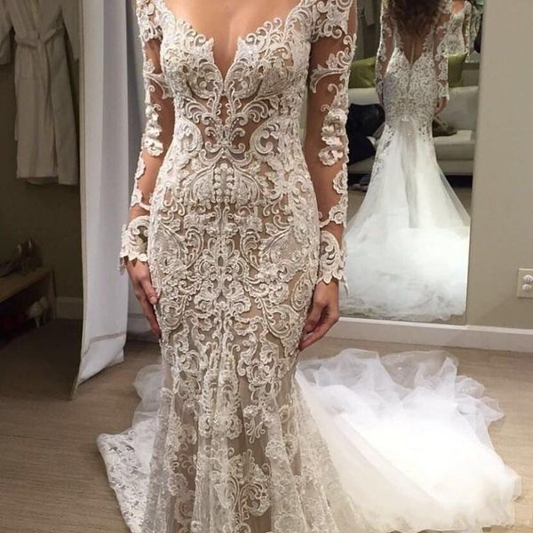 lace illusion berta mermaid wedding dresses long sleeves sheer neck bridal dresses vintage wedding gowns 2022 ba8569, White
lace illusion berta mermaid wedding dresses long sleeves sheer neck bridal dresses vintage wedding gowns 2022 ba8569, White