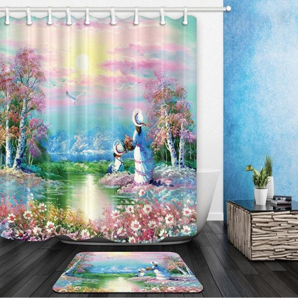 shower curtains 2pcs/set colorful flower landscape girl printing pattern curtain set waterproof +non-slip mat toilet bathroom home decor
shower curtains 2pcs/set colorful flower landscape girl printing pattern curtain set waterproof +non-slip mat toilet bathroom home decor