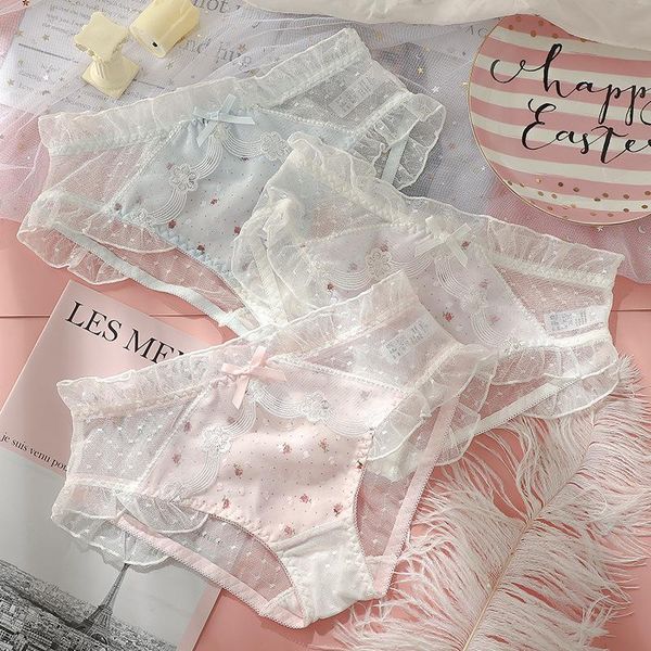 women's panties japanese style fresh fairy sweet lace bow small floral girl mesh mid-waist sexy, Black;pink
women's panties japanese style fresh fairy sweet lace bow small floral girl mesh mid-waist sexy, Black;pink