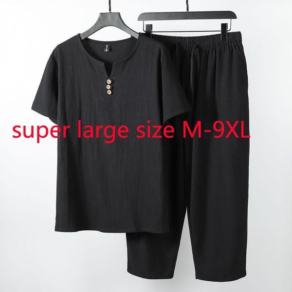 men's t-shirts arrival suepr large summer men short sleeve fashion casual linen two piece set t-shirt plus size m-3xl 4xl5xl6xl 7xl 8xl, White;black
men's t-shirts arrival suepr large summer men short sleeve fashion casual linen two piece set t-shirt plus size m-3xl 4xl5xl6xl 7xl 8xl, White;black