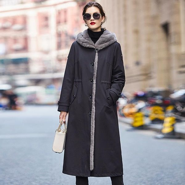 women's fur & faux 2021 parka real coat women winter jacket mink liner hooded long womens jackets and coats manteau femme 19110 kj3784, Black
women's fur & faux 2021 parka real coat women winter jacket mink liner hooded long womens jackets and coats manteau femme 19110 kj3784, Black