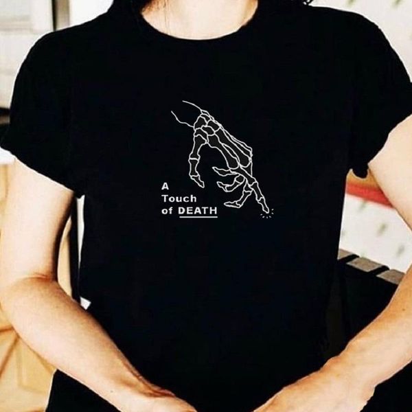 women's t-shirt touch of death hand graphic tee dark gothic style harajuku hipster women cool grunge vintage tumblr top, White
women's t-shirt touch of death hand graphic tee dark gothic style harajuku hipster women cool grunge vintage tumblr top, White