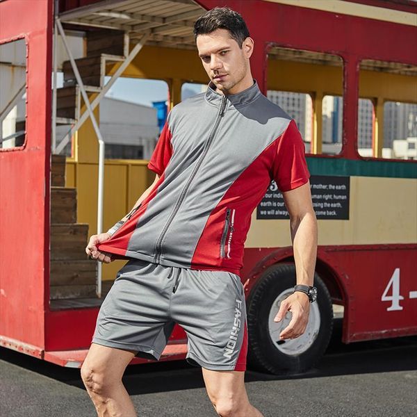 selling summer t shirt mens tracksuit shorts set casual brand fitness jogger sets sport fashion, Gray
selling summer t shirt mens tracksuit shorts set casual brand fitness jogger sets sport fashion, Gray