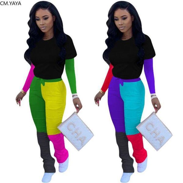 cm.yaya active wear women's set long sleeve stacked patchwork jogger pants suit tracksuit two piece fitness outfit, White
cm.yaya active wear women's set long sleeve stacked patchwork jogger pants suit tracksuit two piece fitness outfit, White