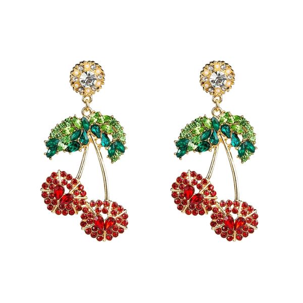 2021 new fashion cute sweet summer crystal cherry dangle earring for women fruit earrings jewelry party gift, Silver
2021 new fashion cute sweet summer crystal cherry dangle earring for women fruit earrings jewelry party gift, Silver