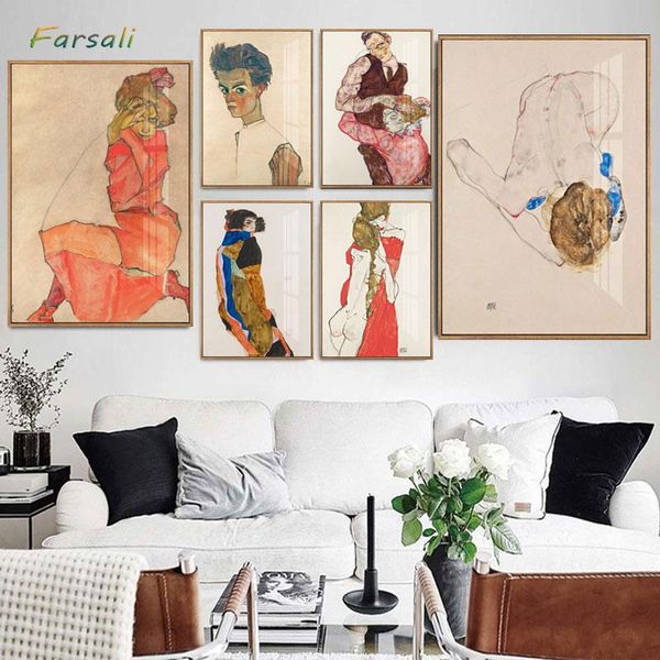 paintings egon schiele abstact body color delineation sketch canvas art print painting poster wall picture for living room home décor
paintings egon schiele abstact body color delineation sketch canvas art print painting poster wall picture for living room home décor