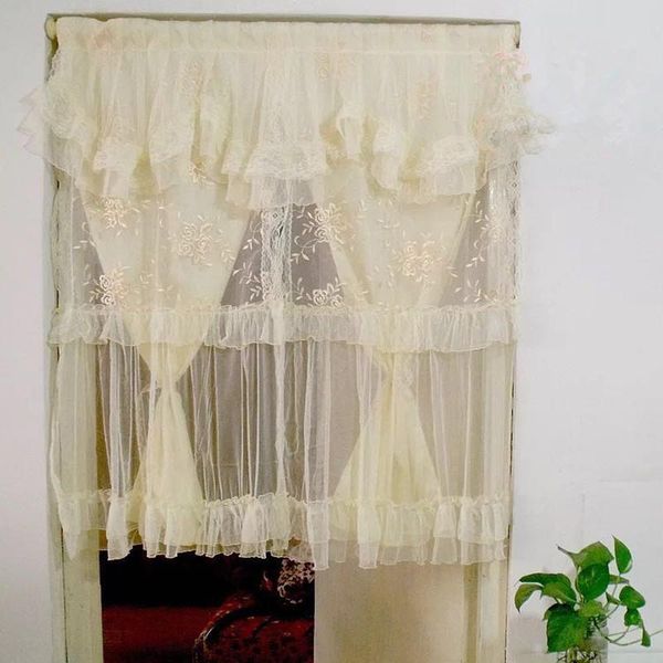 curtain & drapes pastoral style beige lace embroiderey voile bunk door bedroom/bathroom decorative partiton 90*110cmh
curtain & drapes pastoral style beige lace embroiderey voile bunk door bedroom/bathroom decorative partiton 90*110cmh