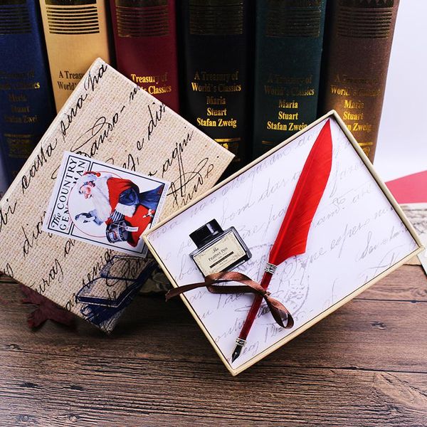 european style retro set feather pen swan hair dip christmas gift creative colorful calligraphy ink fountain pens
european style retro set feather pen swan hair dip christmas gift creative colorful calligraphy ink fountain pens
