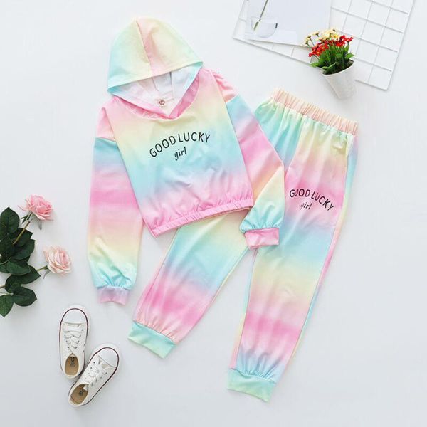 born toddler kids girls rainbow tie-dyed hodded +pants pajamas sleepwear outfits boutique sweater clothing sets, White
born toddler kids girls rainbow tie-dyed hodded +pants pajamas sleepwear outfits boutique sweater clothing sets, White