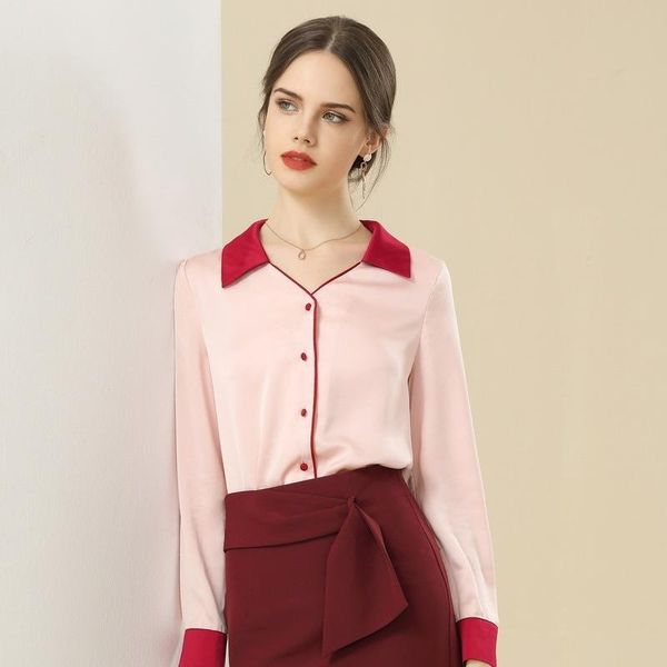 women's blouses & shirts 2021 spring western style v-neck blouse cardigan women single-breasted light sense satin straight type long sl, White
women's blouses & shirts 2021 spring western style v-neck blouse cardigan women single-breasted light sense satin straight type long sl, White