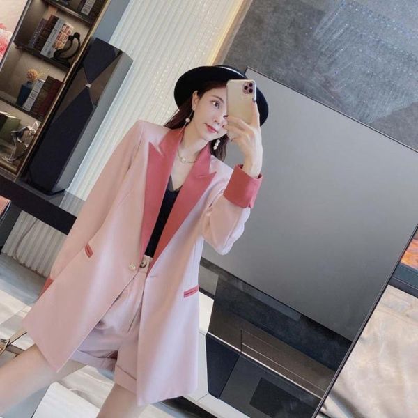 women's tracksuits women 2021 summer work ol two piece set blazer jacket and shorts 2 female long sleeve coat trousers outfits u230, Gray
women's tracksuits women 2021 summer work ol two piece set blazer jacket and shorts 2 female long sleeve coat trousers outfits u230, Gray