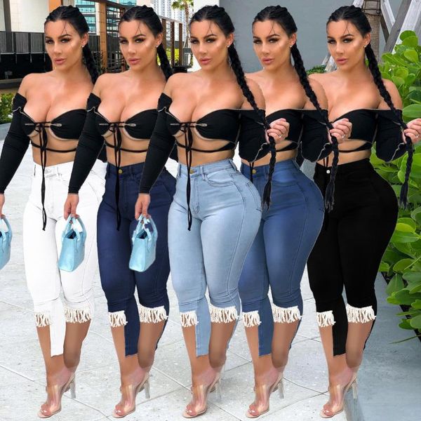 women's jeans european and american plus size 5xl fashion personality high-waist irregular stretch fringed nine-point, Blue
women's jeans european and american plus size 5xl fashion personality high-waist irregular stretch fringed nine-point, Blue