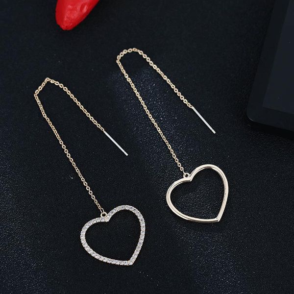 copper inlay zircon earrings love long tassels eardrop personality temperament joker fashion stud dangle & chandelier, Silver
copper inlay zircon earrings love long tassels eardrop personality temperament joker fashion stud dangle & chandelier, Silver