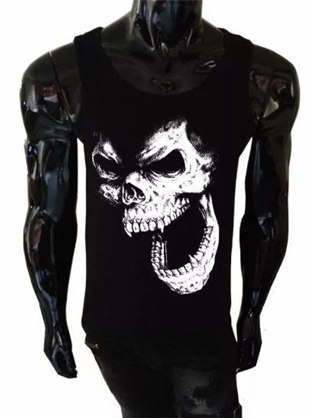 calavera tanque serigrafiada hombre chaleco rock punk horror demonio gótico, White;black
calavera tanque serigrafiada hombre chaleco rock punk horror demonio gótico, White;black