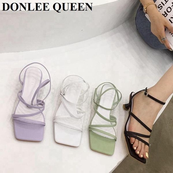 sandals 2021 summer fashion narrow band vintage square toe med heels 4cm buckle strap women casual shoes brand mujer, Black
sandals 2021 summer fashion narrow band vintage square toe med heels 4cm buckle strap women casual shoes brand mujer, Black