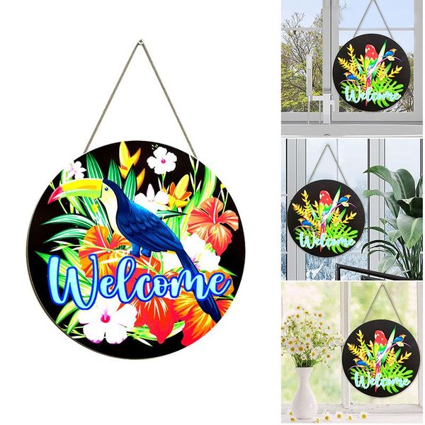 garden decorations round welcome sign tropical style birds metal plate hanging wall art home decor for door dropship pendant supplies
garden decorations round welcome sign tropical style birds metal plate hanging wall art home decor for door dropship pendant supplies
