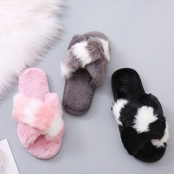 cross plush faux fur slides fashion warm shoes slip on flats female cozy home furry slippers winter women house, Black
cross plush faux fur slides fashion warm shoes slip on flats female cozy home furry slippers winter women house, Black