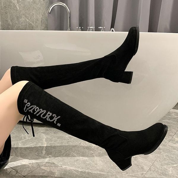 boots 2021 fashion women spring winter over the knee heels quality suede long comfort square botines mujer thigh high, Black
boots 2021 fashion women spring winter over the knee heels quality suede long comfort square botines mujer thigh high, Black