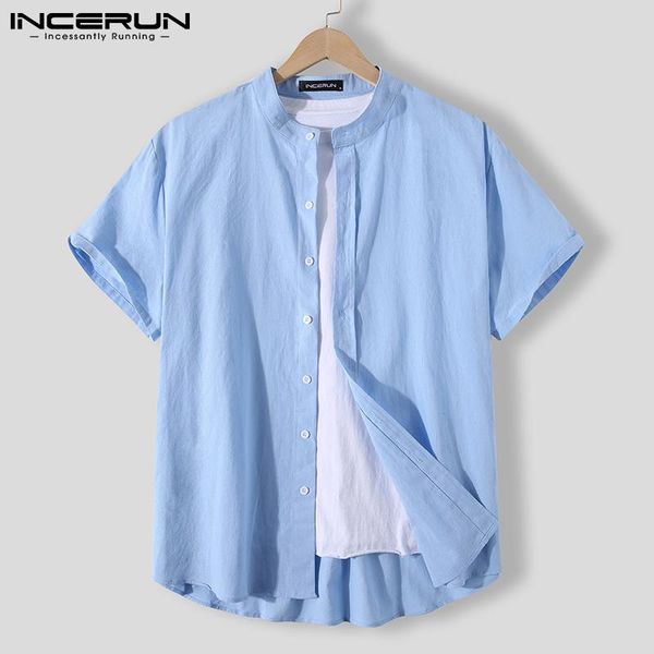men's casual shirts men shirt 2021 cotton solid color stand collar button short sleeve clothing summer harajuku camisa masculina inceru, White;black
men's casual shirts men shirt 2021 cotton solid color stand collar button short sleeve clothing summer harajuku camisa masculina inceru, White;black