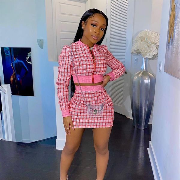2 piece set long sleeve women tracksuits jackets bodycon midi mini skirts suit two vintage matching dress, Gray
2 piece set long sleeve women tracksuits jackets bodycon midi mini skirts suit two vintage matching dress, Gray