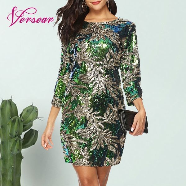 versear women bodycon dress sequined glitter bling 3/4 sleeves o neck evening party casual mini dress elegant streetwear vestido 210317, White;black
versear women bodycon dress sequined glitter bling 3/4 sleeves o neck evening party casual mini dress elegant streetwear vestido 210317, White;black
