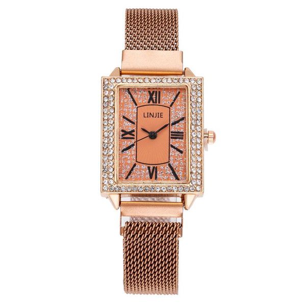 trendy watches for women square romanesque diamond watch quartz net red ladies fashion magnet buckle dress wristwatches, Slivery;brown
trendy watches for women square romanesque diamond watch quartz net red ladies fashion magnet buckle dress wristwatches, Slivery;brown