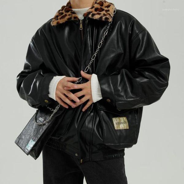 men's down & parkas firmranch men/women retro classic leopard print lambswool inner pu leather thicken winter jackets coat casual, Black
men's down & parkas firmranch men/women retro classic leopard print lambswool inner pu leather thicken winter jackets coat casual, Black