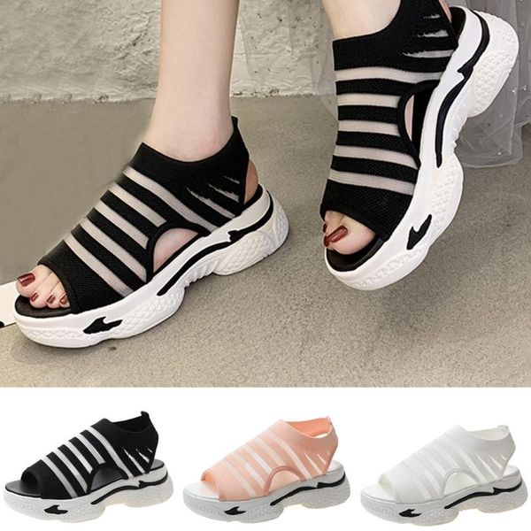 summer women sandals open toe wedges platform ladies shoes knitting lightweight sneakers big size zapatos mujer 7.2, Black
summer women sandals open toe wedges platform ladies shoes knitting lightweight sneakers big size zapatos mujer 7.2, Black