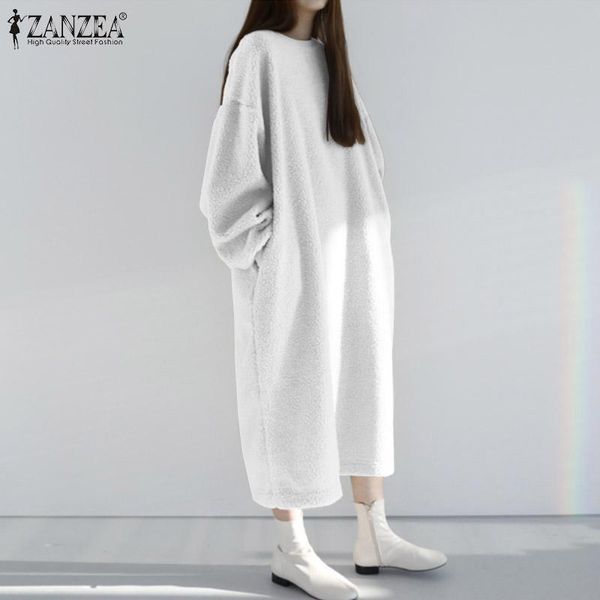 fashion fluffy hoodies dress women's winter warm pullovers zanzea 2021 casual puff sleeve sweatshirt vestidos female o neck robe dresse, Black;gray
fashion fluffy hoodies dress women's winter warm pullovers zanzea 2021 casual puff sleeve sweatshirt vestidos female o neck robe dresse, Black;gray