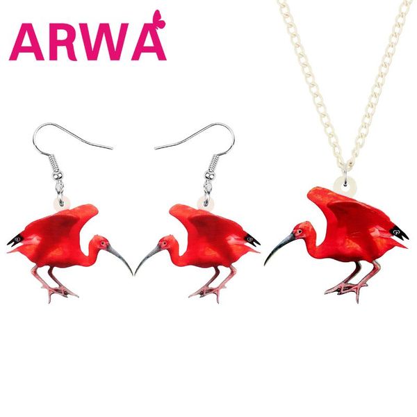 earrings & necklace arwa acrylic scarlet ibis bird jewelry sets long lovely animal for women girls lover trendy party gift charms, Silver
earrings & necklace arwa acrylic scarlet ibis bird jewelry sets long lovely animal for women girls lover trendy party gift charms, Silver
