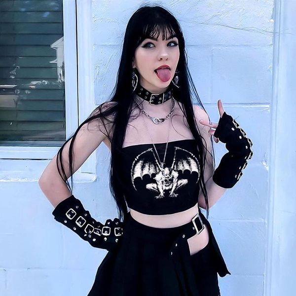 women's tanks & camis aesthetic gothic dark tube camisole y2k tank for women vampire print punk goth crop lingerie wrap summer bandeau, White
women's tanks & camis aesthetic gothic dark tube camisole y2k tank for women vampire print punk goth crop lingerie wrap summer bandeau, White