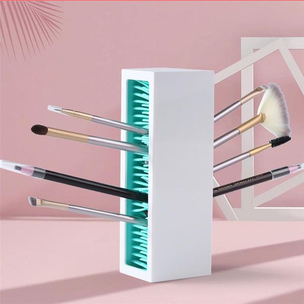 professional makeup brush organizer/holder lip gloss lipstick holder case silicone nail polish cosmetic display box storage boxes & bins