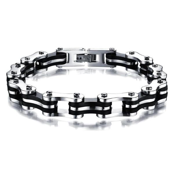 link, chain stainless steel biker mens bracelet link motorcycle bike bicycle silicone bracelets bangles jewelry, Black
link, chain stainless steel biker mens bracelet link motorcycle bike bicycle silicone bracelets bangles jewelry, Black