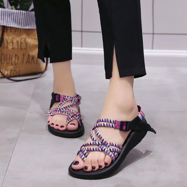 sandals female summer casual large size flat bottom toe thick wild fashion women shoes zapatillas mujer, Black
sandals female summer casual large size flat bottom toe thick wild fashion women shoes zapatillas mujer, Black