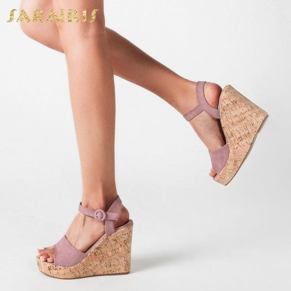 sarairis arrivals big size 43 wedge high heels shoes woman pumps lady buckle strap platform concise summer sandals women, Black
sarairis arrivals big size 43 wedge high heels shoes woman pumps lady buckle strap platform concise summer sandals women, Black
