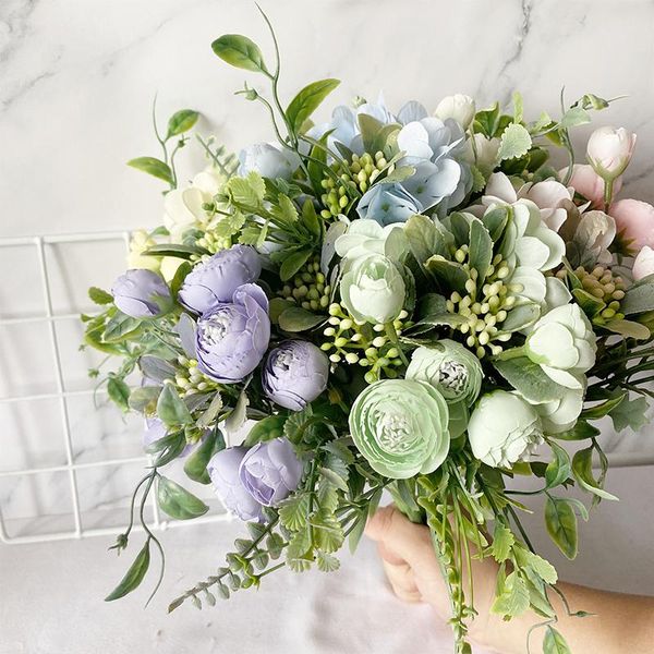 decorative flowers & wreaths 1 bouquet artificial silk bud bride flower fake dandelion hydrangea for wedding party home decoration
decorative flowers & wreaths 1 bouquet artificial silk bud bride flower fake dandelion hydrangea for wedding party home decoration