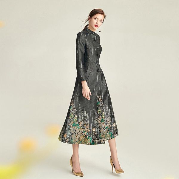 women's trench coats 2021 autumn luxury women coat stand collar single breasted jacquard vintage elegant long windbreaker plus size 3xl, Tan;black
women's trench coats 2021 autumn luxury women coat stand collar single breasted jacquard vintage elegant long windbreaker plus size 3xl, Tan;black