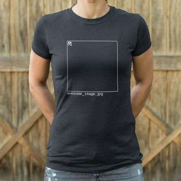 awesome image t-shirt | women's short sleeve top, White;black 
awesome image t-shirt | women's short sleeve top, White;black