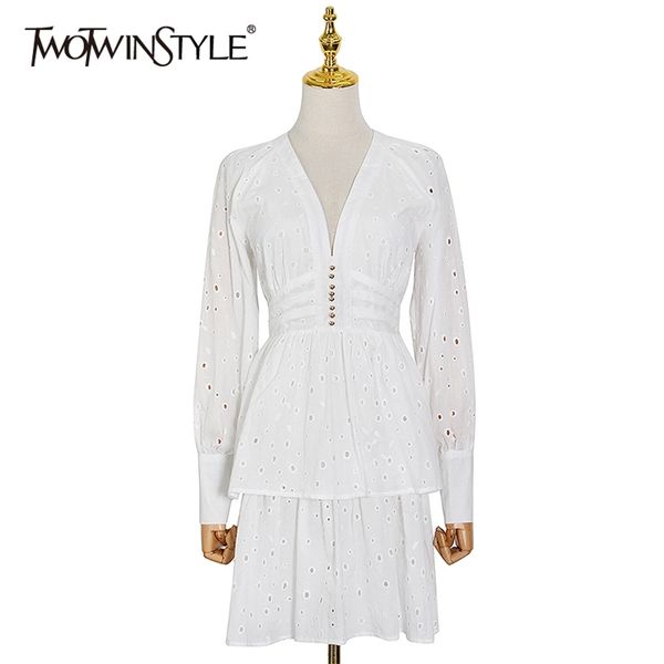 white patchwork beading dress for women v neck long sleeve high waist hollow out dresses female fashion style 210520, Black;gray
white patchwork beading dress for women v neck long sleeve high waist hollow out dresses female fashion style 210520, Black;gray