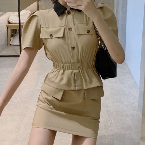 women will see short sleeves of the vintage dress elegant korea chic work dressed up, Black;gray
women will see short sleeves of the vintage dress elegant korea chic work dressed up, Black;gray
