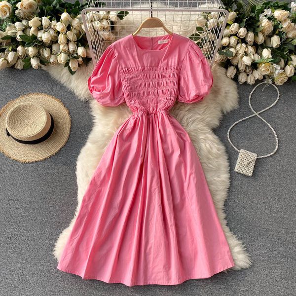 two piece dress korean women short puff sleeve pleated high elastic a-line es 2021 fashion summer elegant lady midi robe femme 7gn, White
two piece dress korean women short puff sleeve pleated high elastic a-line es 2021 fashion summer elegant lady midi robe femme 7gn, White