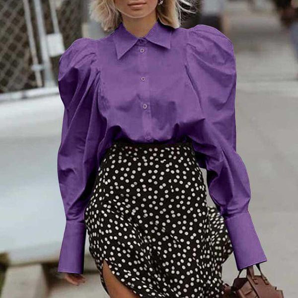 women's blouses & shirts stylish 2021 spring women lapel puff sleeve elegant office plus size ladies casual loose solid blusas, White
women's blouses & shirts stylish 2021 spring women lapel puff sleeve elegant office plus size ladies casual loose solid blusas, White