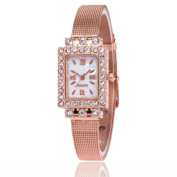 wristwatches rose gold small square watch with rhinestones fashion ladies luxury casual mesh quartz women's, Slivery;brown
wristwatches rose gold small square watch with rhinestones fashion ladies luxury casual mesh quartz women's, Slivery;brown