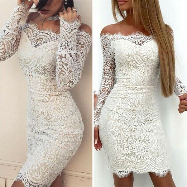 casual dresses women lace floral off shoulder dress elegant solid color skinny bodycon slim long sleeve mini short for evening party, Black;gray
casual dresses women lace floral off shoulder dress elegant solid color skinny bodycon slim long sleeve mini short for evening party, Black;gray