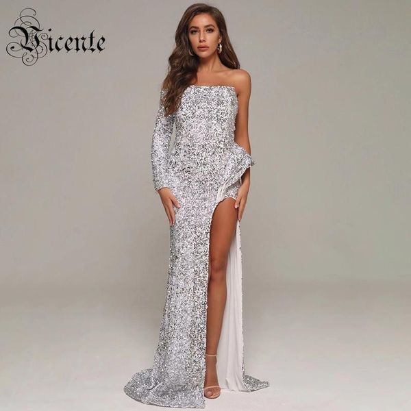 casual dresses vc all 2021 chic silver sequins ruffles one shoulder long sleeves celebrity party club maxi dress, Black;gray
casual dresses vc all 2021 chic silver sequins ruffles one shoulder long sleeves celebrity party club maxi dress, Black;gray