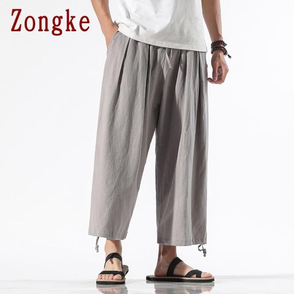 men's pants zongke 2021 linen casual wide leg men trousers joggers sweatpants hip hop streetwear male plus size m-5xl, Black
men's pants zongke 2021 linen casual wide leg men trousers joggers sweatpants hip hop streetwear male plus size m-5xl, Black