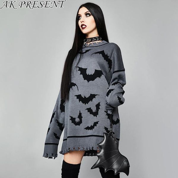 women's sweaters punk sweater women gothic grunge streetwear bat print o neck oversized harajuku long sleeve knitted halloween fashion, White;black
women's sweaters punk sweater women gothic grunge streetwear bat print o neck oversized harajuku long sleeve knitted halloween fashion, White;black