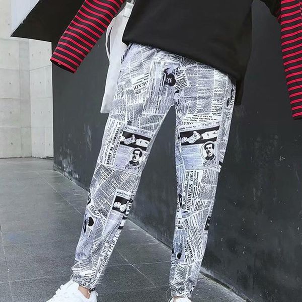 women's pants & capris loose sports casual harem spaper printing jogging men's hip hop, Black;white
women's pants & capris loose sports casual harem spaper printing jogging men's hip hop, Black;white